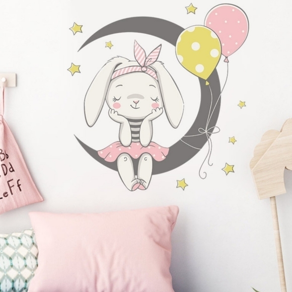 VINYL Wall Decal Moon Bunny - Picture 3 of 5